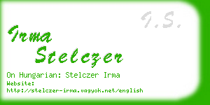 irma stelczer business card